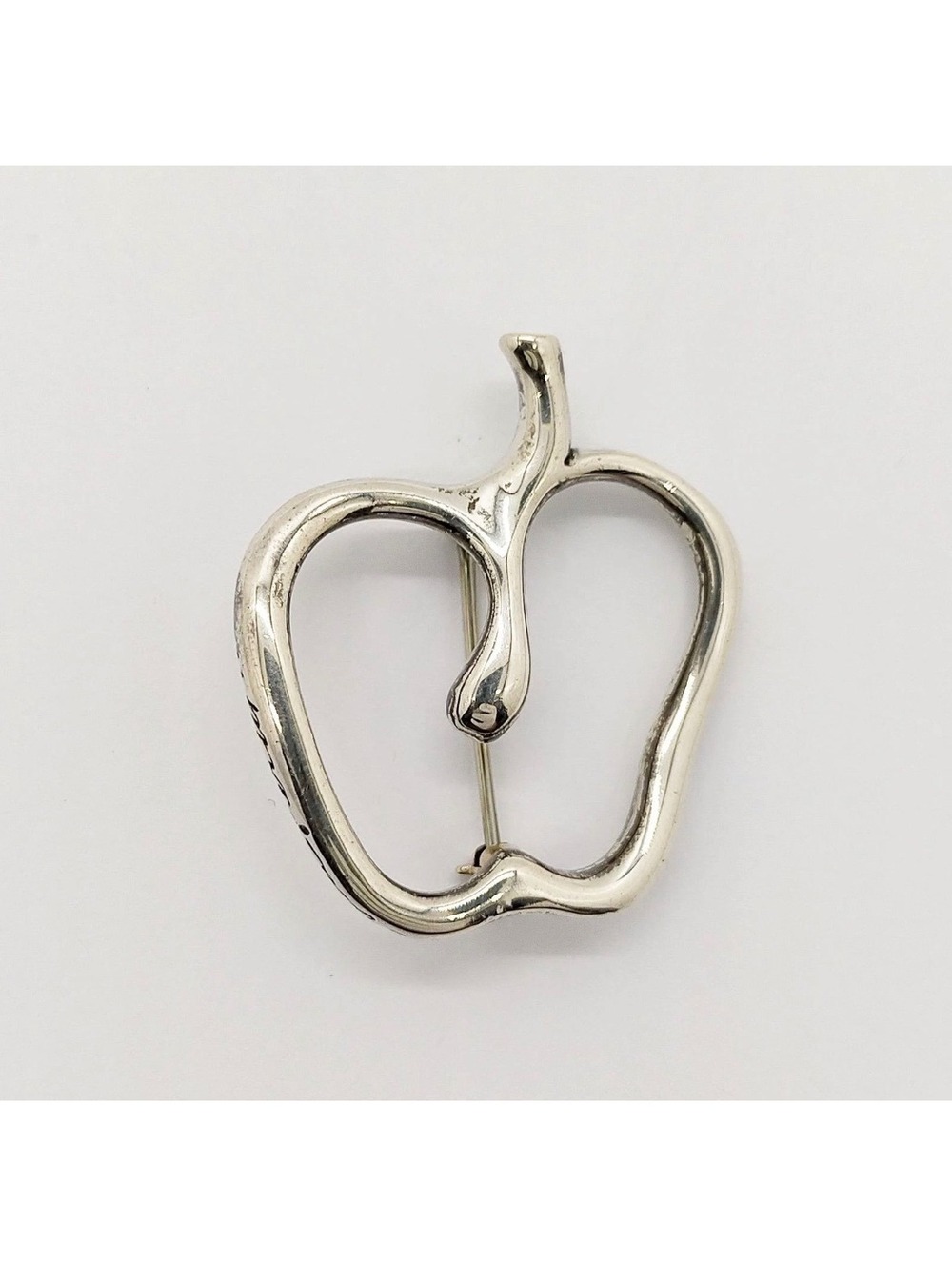Tiffany & Co Elsa Peretti Sterling Silver Apple Pin Brooch